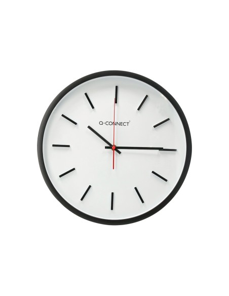 Reloj q connect de pared de plastico redondo 344 cm movimiento silencioso color negro