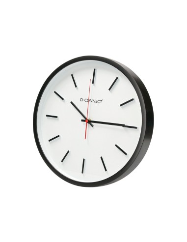 Reloj q connect de pared de plastico redondo 344 cm movimiento silencioso color negro