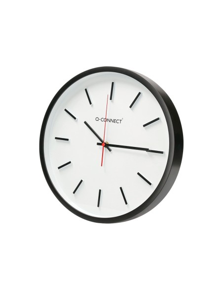Reloj q connect de pared de plastico redondo 344 cm movimiento silencioso color negro