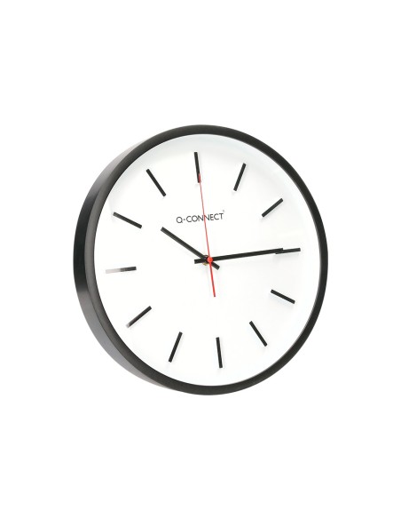 Reloj q connect de pared de plastico redondo 344 cm movimiento silencioso color negro