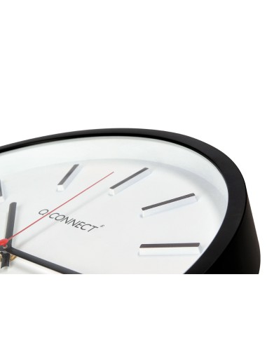 Reloj q connect de pared de plastico redondo 344 cm movimiento silencioso color negro