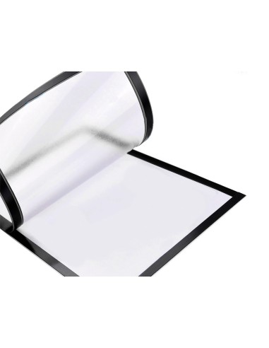 Marco porta anuncios liderpapel magnetico din a4 dorso adhesivo removible color negro