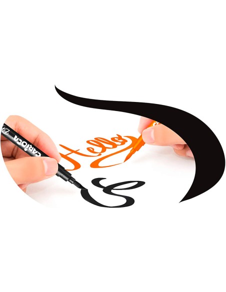 Rotulador carioca punta de pincel lavable caja de 20 unidades colores surtidos