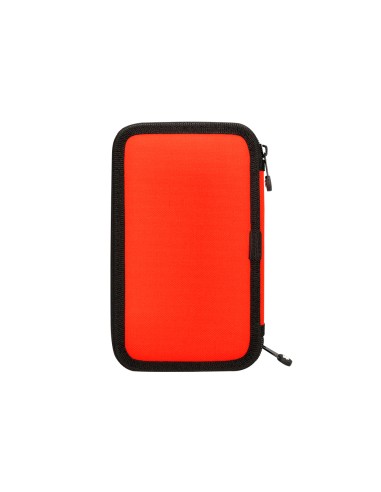 Plumier escolar antartik doble cremallera color rojo 28 piezas