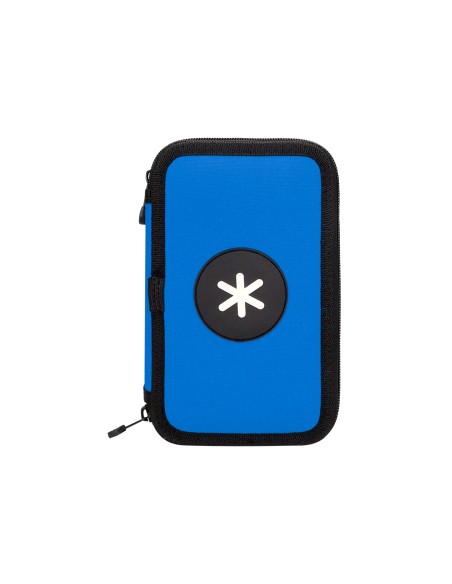 Plumier escolar antartik doble cremalllera color azul 28 piezas