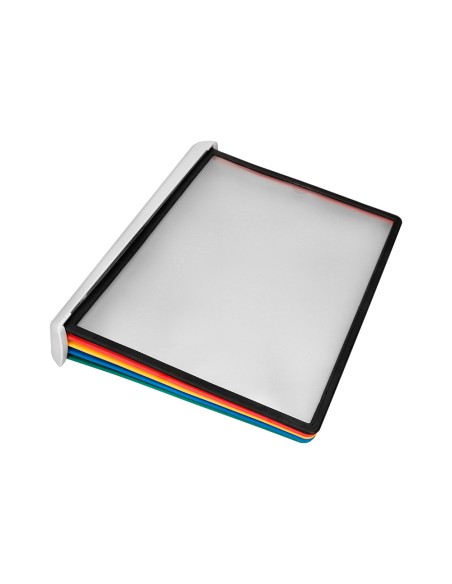 Portacatalogo de pared plastico liderpapel con 10 fundas din a4 colores surtidos