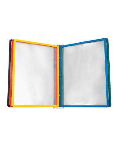 Portacatalogo de pared plastico liderpapel con 10 fundas din a4 colores surtidos