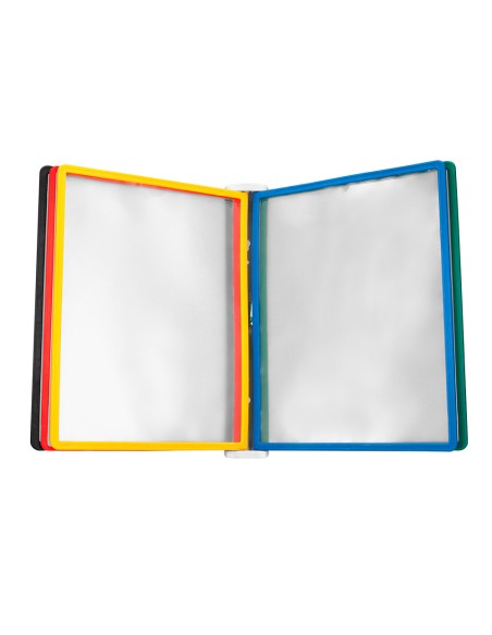 Portacatalogo de pared plastico liderpapel con 10 fundas din a4 colores surtidos