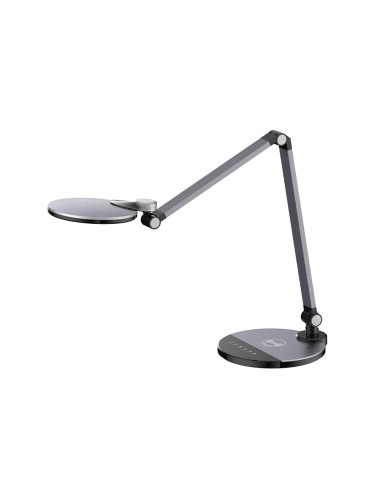 Lampara de oficina q connect sobremesa profesional aluminio 9w 120 led cargador movil color negro