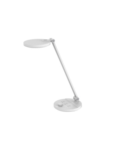 Lampara de oficina q connect sobremesa profesional abs 80 leds 7 w con interruptor color blanco