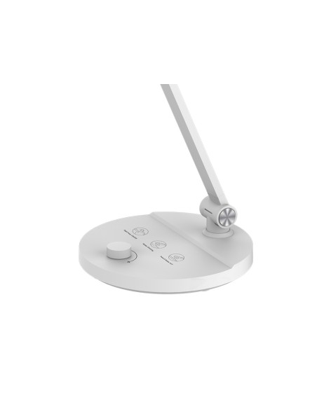 Lampara de oficina q connect sobremesa profesional abs 80 leds 7 w con interruptor color blanco Lampara de oficina q connect sobremesa profesional abs 80 leds 7 w con interruptor color blanco