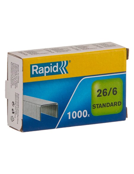 Grapas rapid 26 6 mm galvanizada caja de 1000 unidades