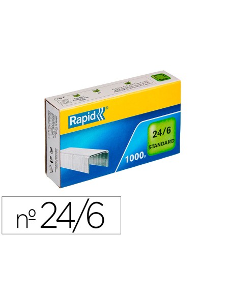 Grapas rapid 24 6 mm galvanizada caja de 1000 unidades