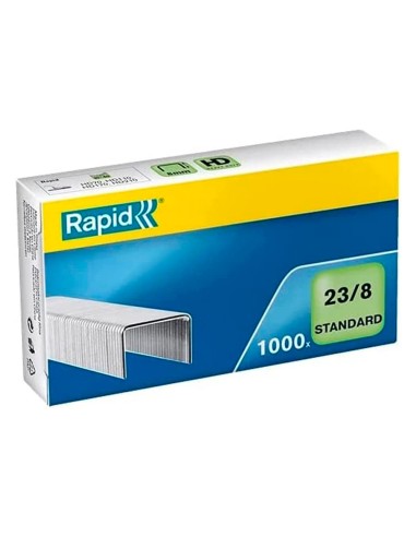 Grapas rapid 23 8 mm galvanizada caja de 1000 unidades