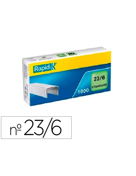 Grapas rapid 23 6 mm galvanizada caja de 1000 unidades