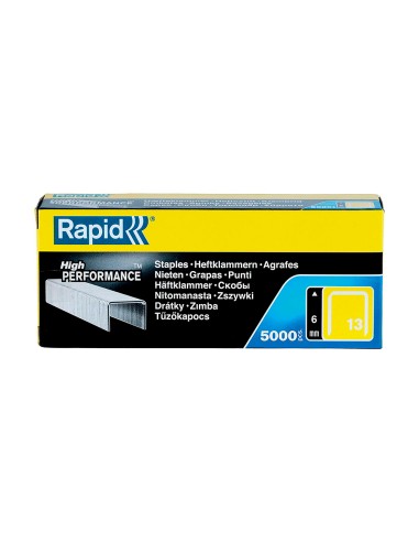 Grapas rapid 13 6 mm galvanizada caja de 5000 unidades