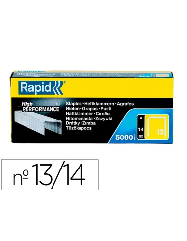 Grapas rapid 13 14 mm galvanizada caja de 5000 unidades