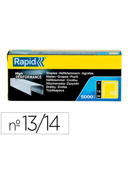Grapas rapid 13 14 mm galvanizada caja de 5000 unidades
