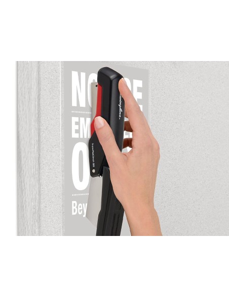 Grapadora rapid supreme s50 plastico capacidad de grapado 50 hojas usa grapas 24 6 8 y 26 6 8 color negro rojo