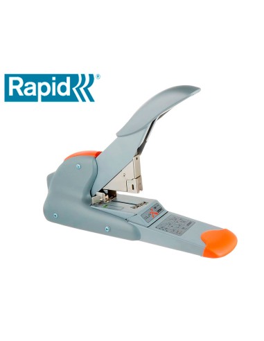 Grapadora rapid duax capacidad de grapado 170 hojas usa grapas duax color plata naranja