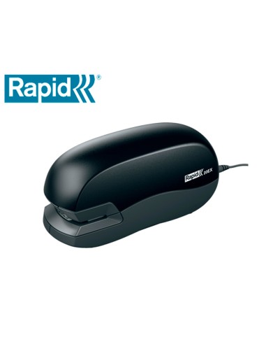 Grapadora rapid electrica 20ex fixativ capacidad de grapado 20 hojas usa grapas 24 6 y 26 6 color negro