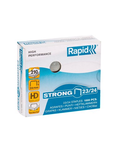 Grapas rapid strong nº 23 24 galvanizadas caja de 1000 unidades