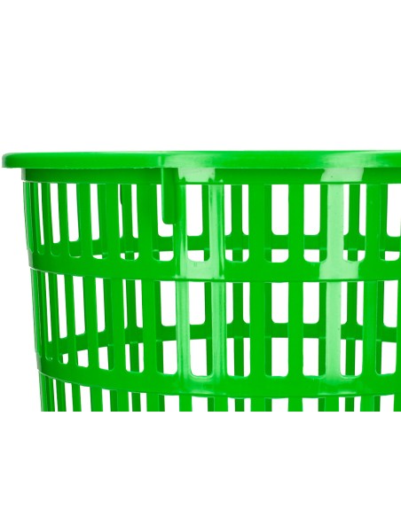 Papelera plastico q connect 15 litros rejilla color verde 285x290 mm
