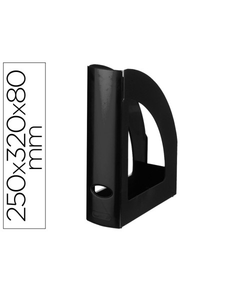 Revistero plastico liderpapel ecouse 100 reciclado color negro