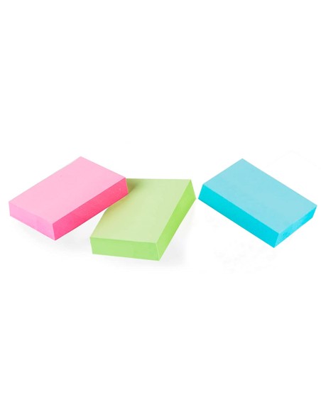 Bloc de notas adhesivas quita y pon q connect 38x51 mm 100 papel reciclado colores pasteles en caja de carton