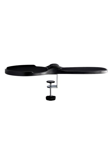 Reposabrazos ergonomico q connect con alfombrilla de raton y apoyo de muneca color negro 220x140x480 mm