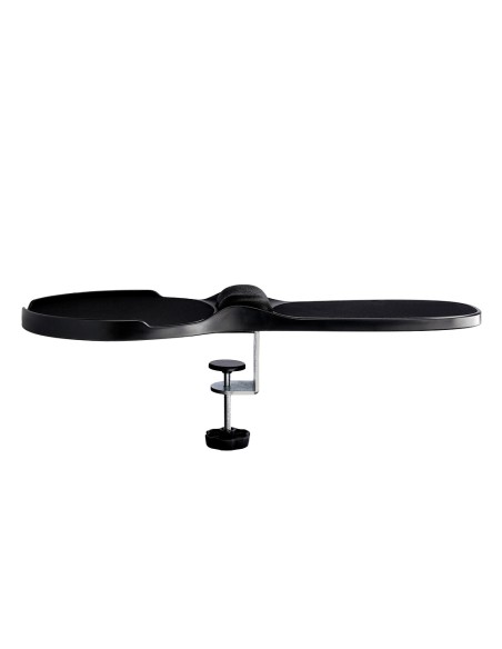 Reposabrazos ergonomico q connect con alfombrilla de raton y apoyo de muneca color negro 220x140x480 mm