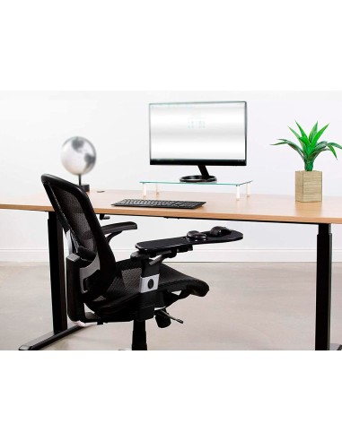 Reposabrazos ergonomico q connect con alfombrilla de raton y apoyo de muneca color negro 220x140x480 mm