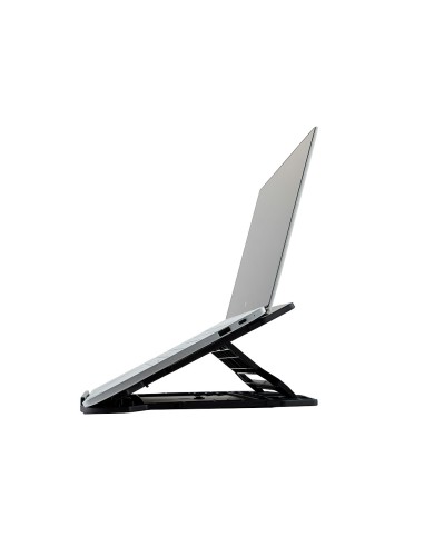 Soporte q connect para portatil hasta 17 ajustable 7 angulos diferentes color negro 260x280x60 mm