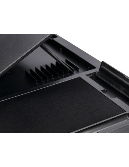 Soporte q connect ancho para portatil movil raton hasta 17 ajustable 7 angulos diferentes color negro