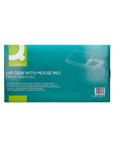 Soporte q connect ancho para portatil movil raton hasta 17 ajustable 7 angulos diferentes color negro