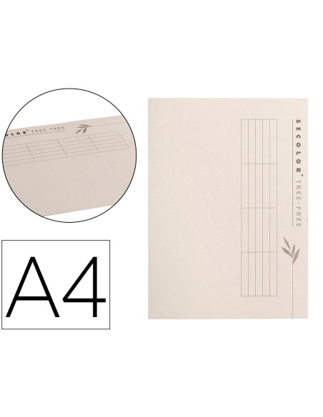 Subcarpeta cartulina tarifold 100 ecologica 226 g m2 din a4 color crema pack de 10 unidades