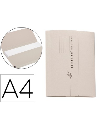 Subcarpeta cartulina tarifold 100 ecologica 226 g m2 din a4 con solapa y bolsa gran capacidad pack de 10 unidades