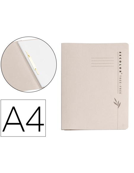 Subcarpeta cartulina tarifold pack de 10 color crema 100 ecologica 226 g m2 din a4 con fastener