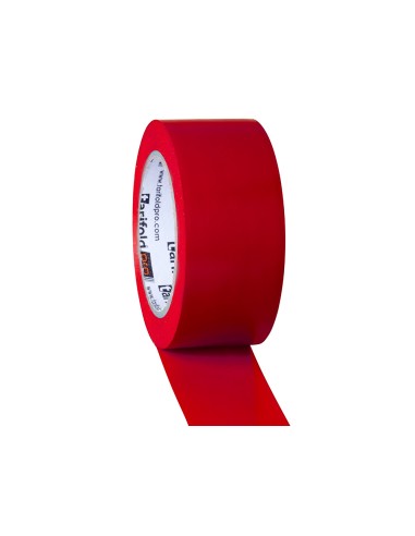 Cinta adhesiva tarifold para marcaje y senalizacion de suelo 33 mt x 50 mm color rojo