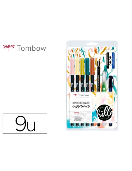 Set de caligrafia tombow blended lettering cozy times 9 piezas Set de caligrafia tombow blended lettering cozy times 9 piezas