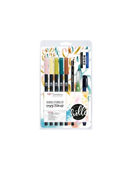 Set de caligrafia tombow blended lettering cozy times 9 piezas Set de caligrafia tombow blended lettering cozy times 9 piezas