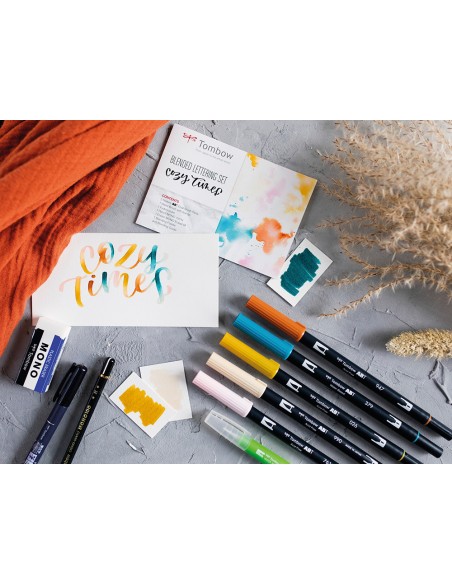 Set de caligrafia tombow blended lettering cozy times 9 piezas Set de caligrafia tombow blended lettering cozy times 9 piezas