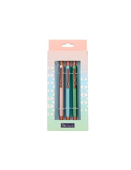 Boligrafo belius brela cuerpo hexagonal con clip colores pasteles caja de regalo con 3 boligrafos Boligrafo belius brela cuerpo hexagonal con clip colores pasteles caja de regalo con 3 boligrafos