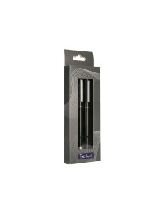 Juego boligrafo y roller belius norwich cuerpo negro mate y detalles cromados satinados en caja regalo