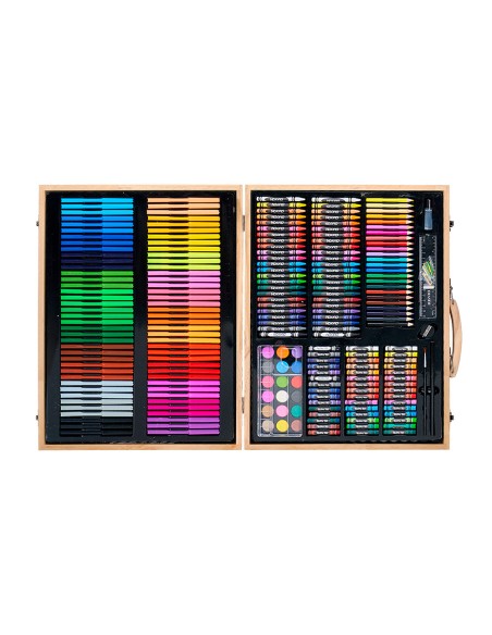 Estuche de pintura liderpapel madera 245 piezas maletin 49x366x45 cm Estuche de pintura liderpapel madera 245 piezas maletin 49x366x45 cm