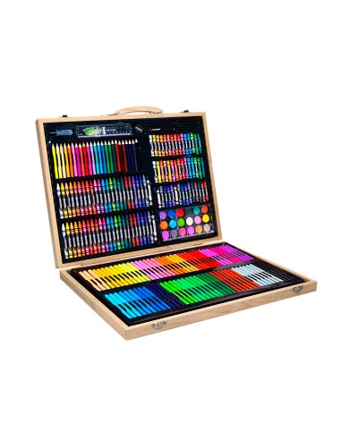 Estuche de pintura liderpapel madera 245 piezas maletin 49x366x45 cm