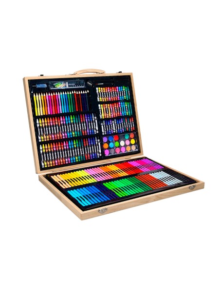 Estuche de pintura liderpapel madera 245 piezas maletin 49x366x45 cm Estuche de pintura liderpapel madera 245 piezas maletin 49x366x45 cm