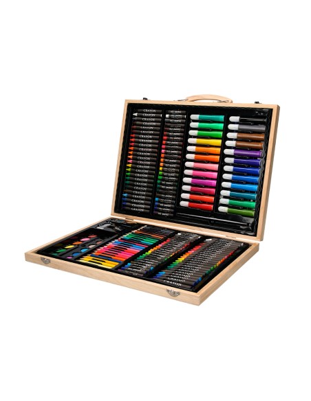 Estuche de pintura liderpapel madera 168 piezas maletin 393x30x48 cm Estuche de pintura liderpapel madera 168 piezas maletin 393x30x48 cm