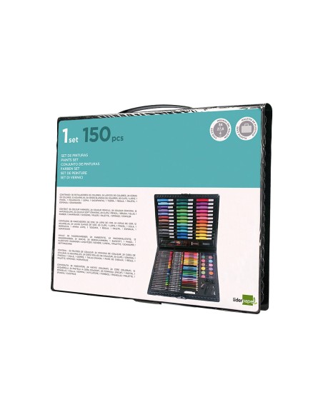 Estuche de pintura liderpapel plastico 150 piezas 36x31x4 cm Estuche de pintura liderpapel plastico 150 piezas 36x31x4 cm