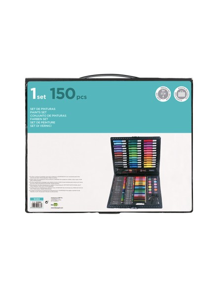 Estuche de pintura liderpapel plastico 150 piezas 36x31x4 cm Estuche de pintura liderpapel plastico 150 piezas 36x31x4 cm